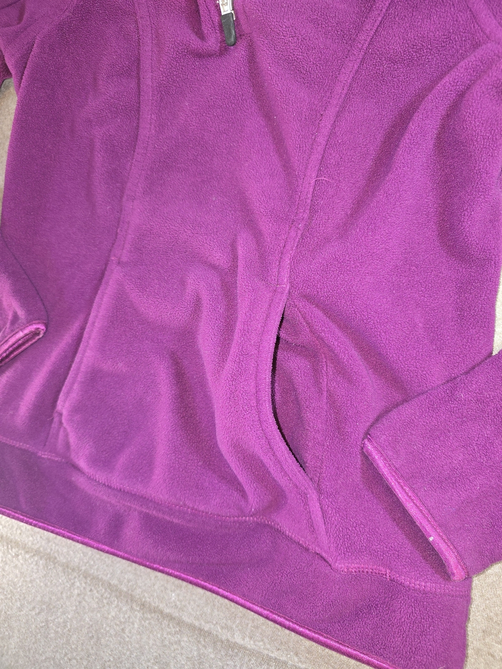 Nike Womens Therma-Fit Purple Quarter-Zip Fleece Pullover XS - Picture 5 of 13